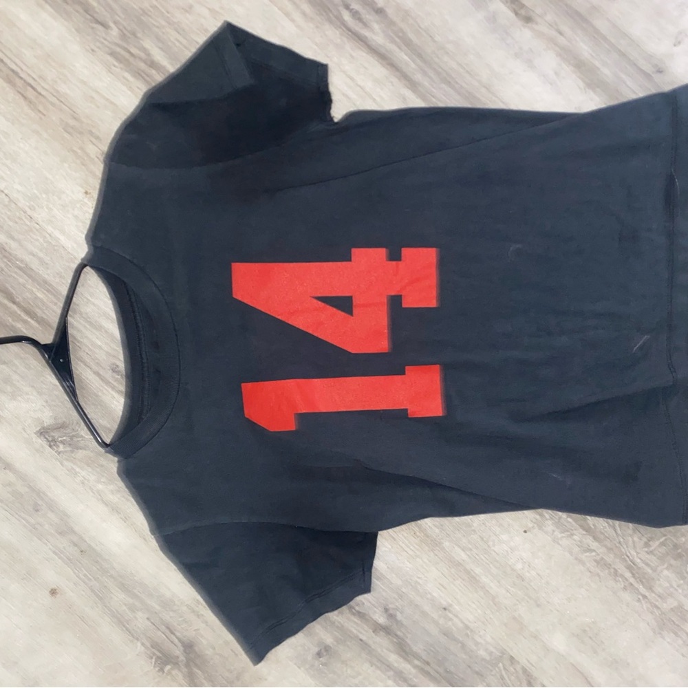 PacSun dark grey red number shirt